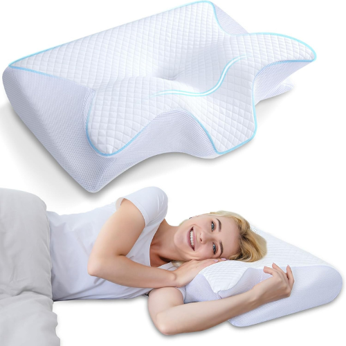 Cuscino Ergonomico in Memory Foam per il Supporto di Collo e Colonna