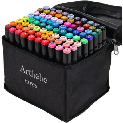 Set di 80 Pennarelli ad Alcol per Artisti Creativi