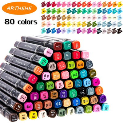 Set di 80 Pennarelli ad Alcol per Artisti Creativi