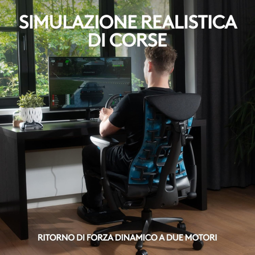 Volante da Corsa Premium con Pedaliera per una Guida Realistica