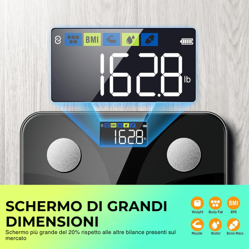 Bilancia Intelligente per la Composizione Corporea con Ampio Display