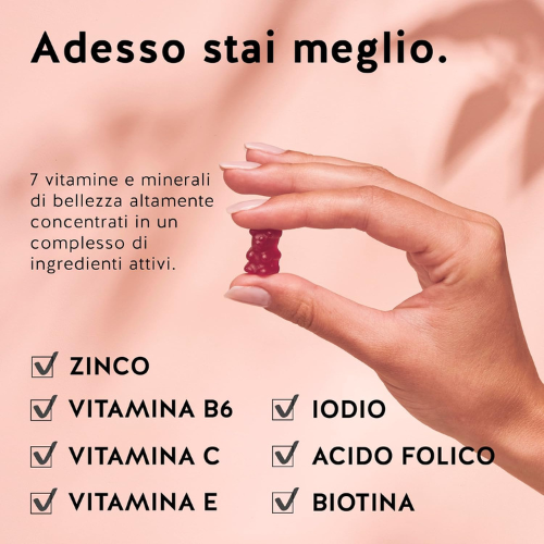 Caramelle alla Biotina per Capelli, Pelle e Unghie – Integratore Beauty Senza Zucchero