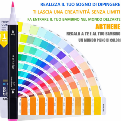 Set di 80 Pennarelli ad Alcol per Artisti Creativi