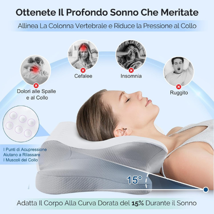 Cuscino Ergonomico per il Collo per un Sonno Riposante