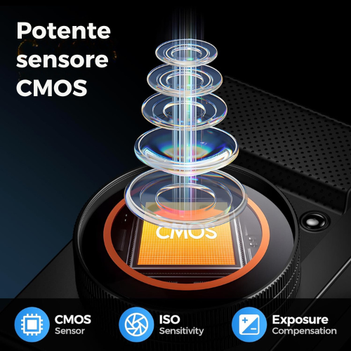 Fotocamera Digitale 4K con Schermo Ribaltabile per Foto e Video Straordinari