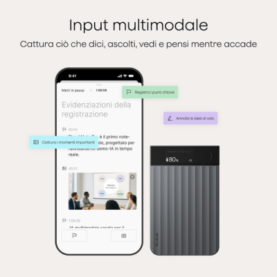 Registratore Vocale Digitale Intelligente con AI – Lunga Durata & Trascrizione Avanzata