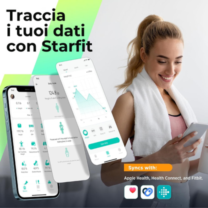Bilancia Intelligente per la Composizione Corporea con Ampio Display