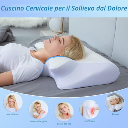 Cuscino Ergonomico in Memory Foam per il Supporto di Collo e Colonna