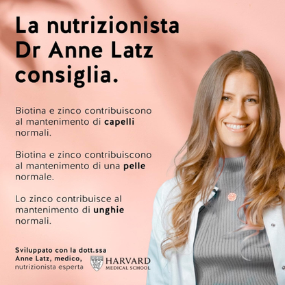 Caramelle alla Biotina per Capelli, Pelle e Unghie – Integratore Beauty Senza Zucchero