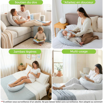 Cuscino di Supporto per Gravidanza e Allattamento Ultra‑Comfort