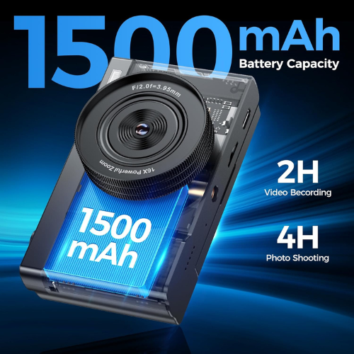 Fotocamera Digitale 4K con Schermo Ribaltabile per Foto e Video Straordinari
