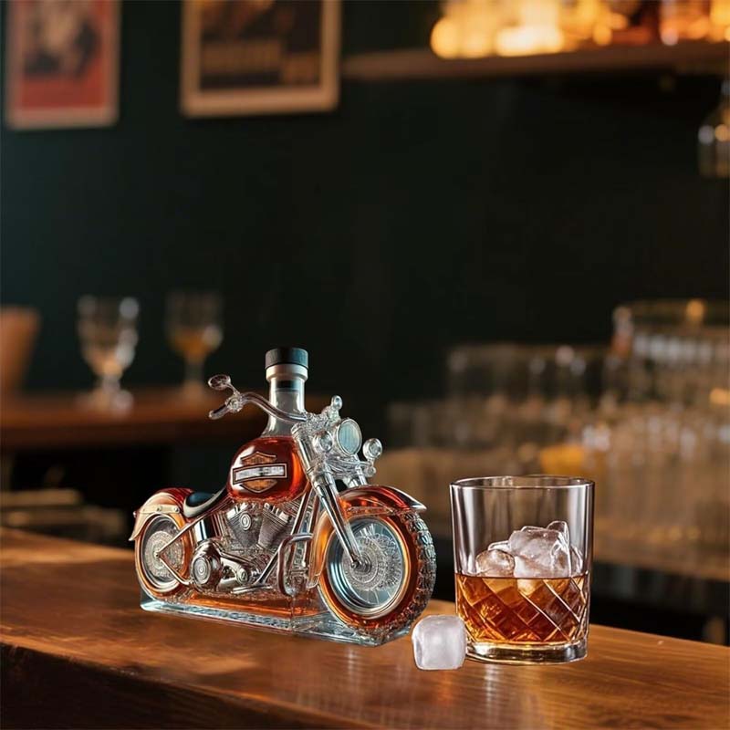 Bottiglia di vino creativa in vetro per moto