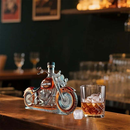 Bottiglia di vino creativa in vetro per moto