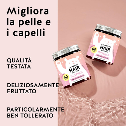 Caramelle alla Biotina per Capelli, Pelle e Unghie – Integratore Beauty Senza Zucchero