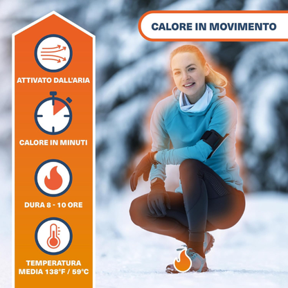 Scaldapiedi Ultra‑Sottili Attivati dall’Aria – Confezione da 40 Coppie