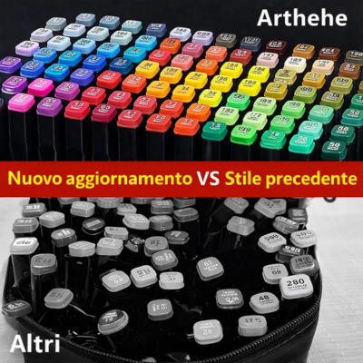 Set di 80 Pennarelli ad Alcol per Artisti Creativi
