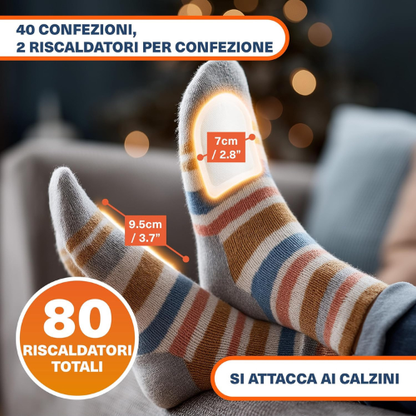 Scaldapiedi Ultra‑Sottili Attivati dall’Aria – Confezione da 40 Coppie