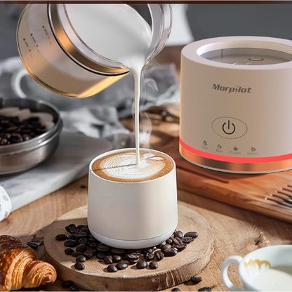 Elegante Montalatte Elettrico 4‑in‑1 per Schiuma Calda e Fredda Cremosa