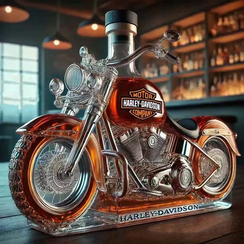 Bottiglia di vino creativa in vetro per moto