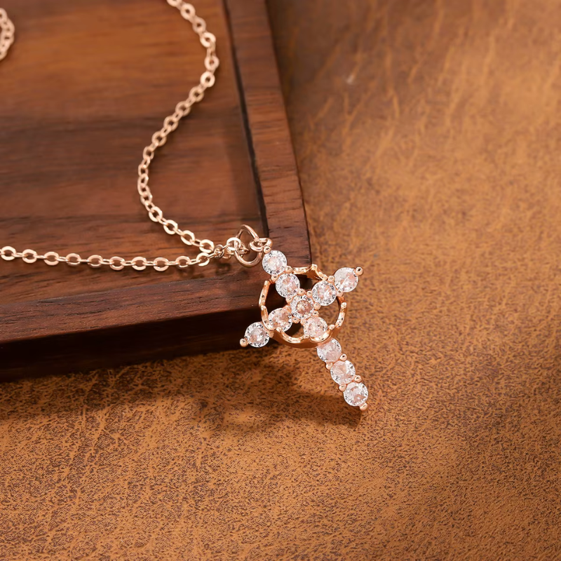 Collana protettiva con croce e corona + Ebook in omaggio