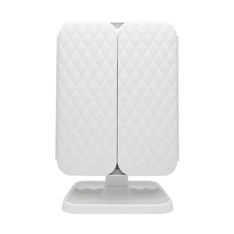 Specchio cosmetico LED pieghevole in tre parti