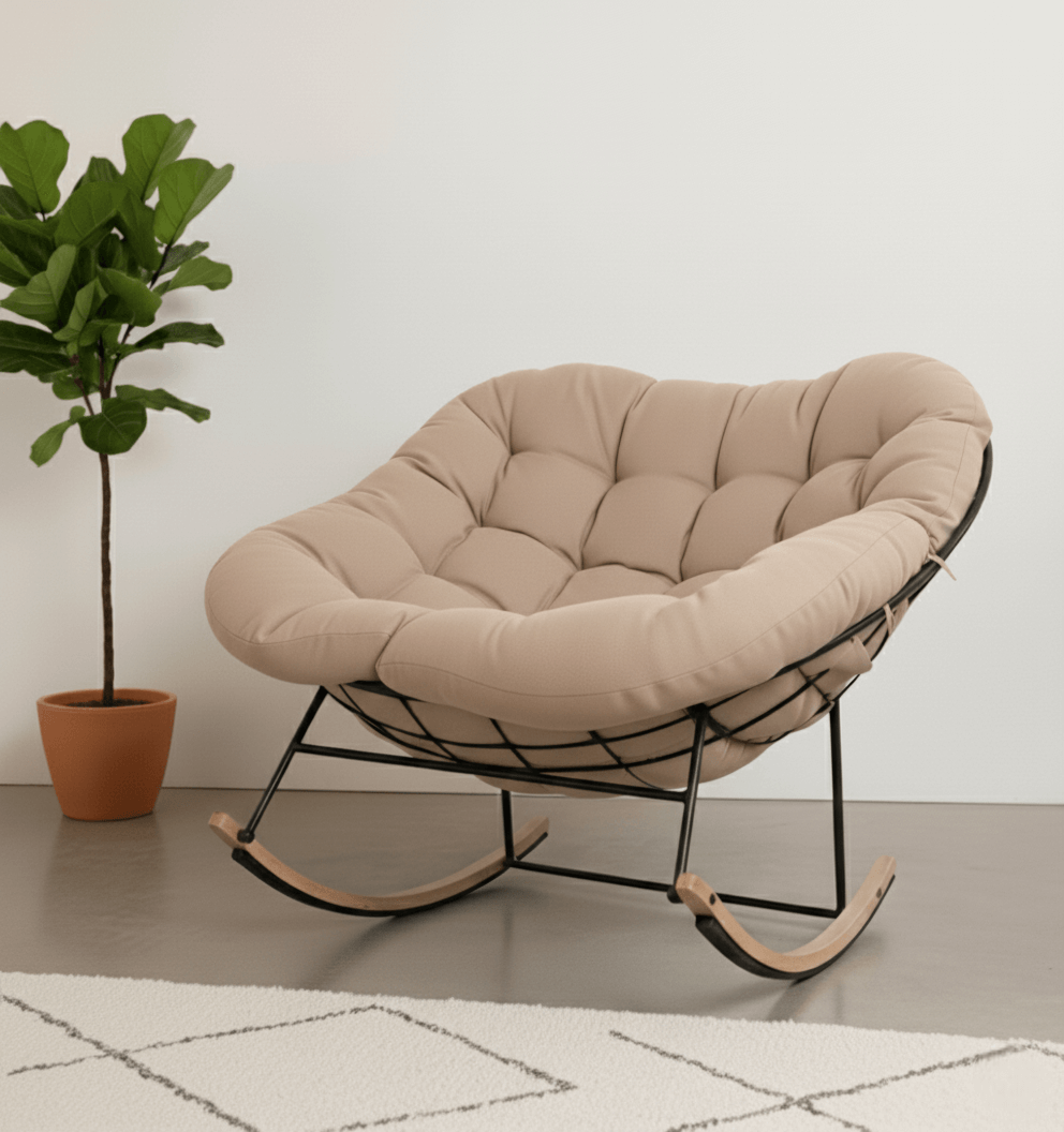 Elegante Poltrona a Dondolo Oversize