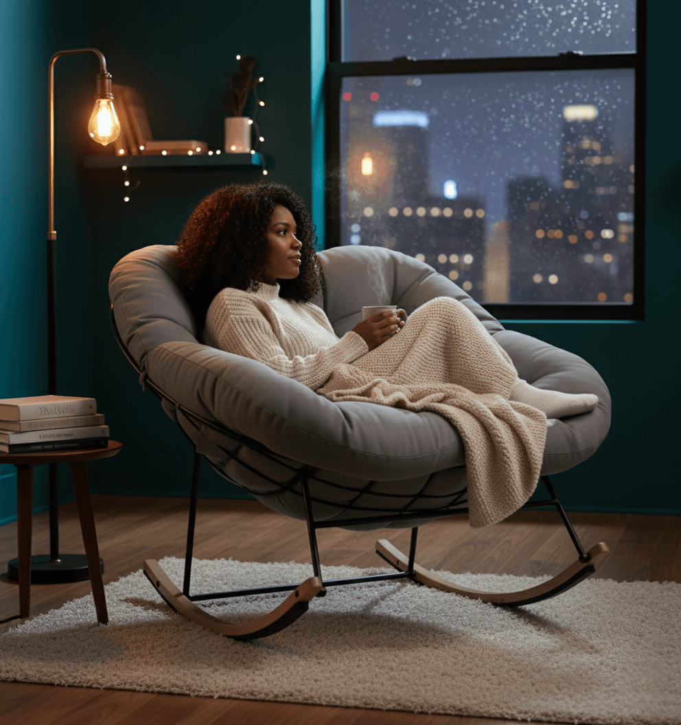 Elegante Poltrona a Dondolo Oversize