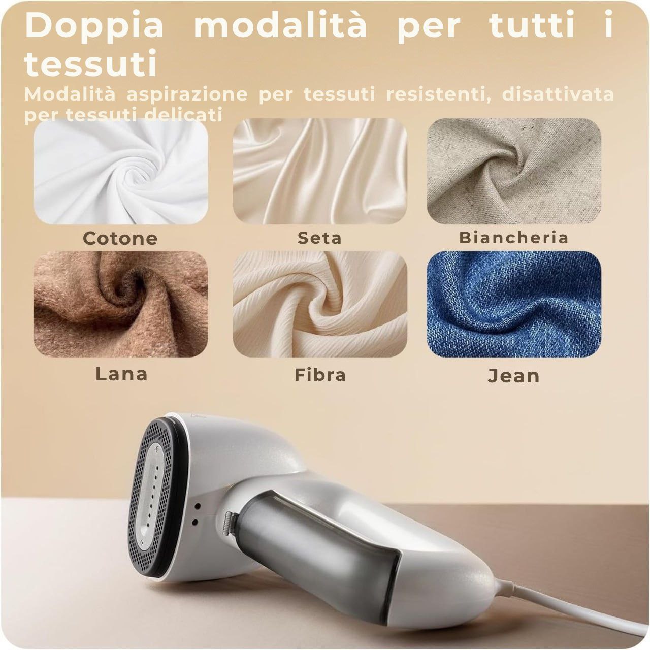 STEAMIFY™ Ferro da stiro a vapore professionale con funzione di aspirazione – Niente pieghe in pochi secondi
