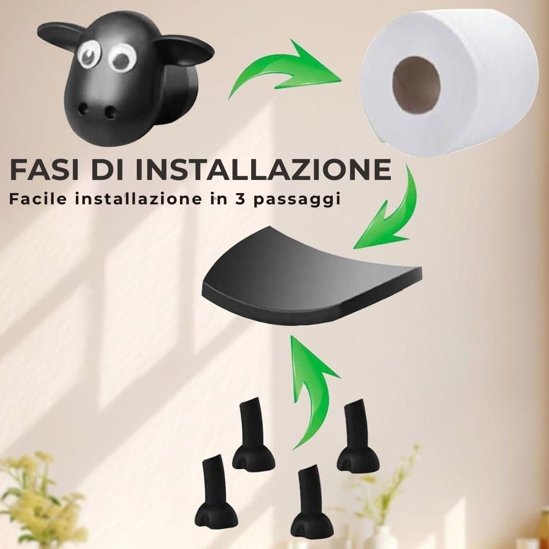Set di 3 portarotoli per carta igienica