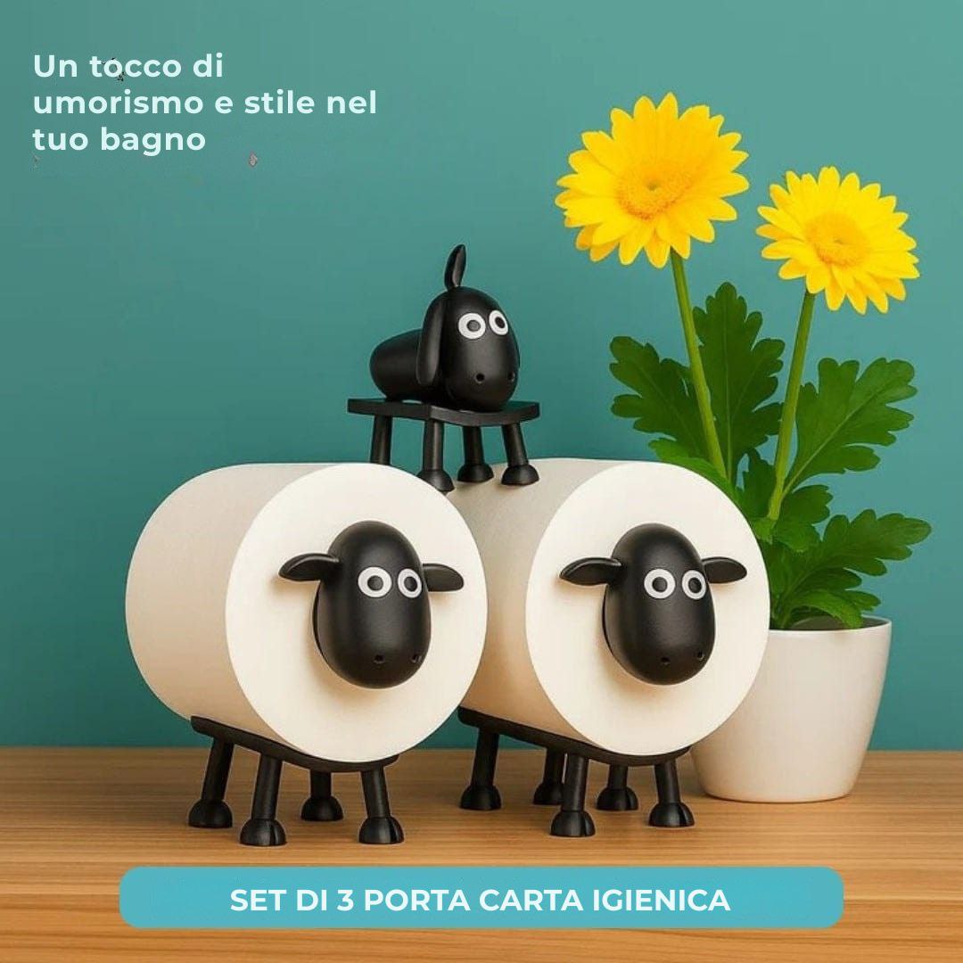 Set di 3 portarotoli per carta igienica