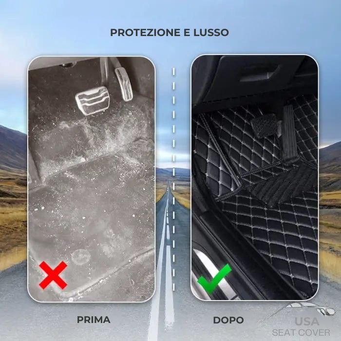 ShieldMats® Tappetini e rivestimenti resistenti e universali per auto, SUV e furgoni. (Kit completo anteriore e posteriore)