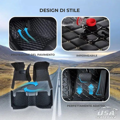ShieldMats® Tappetini e rivestimenti resistenti e universali per auto, SUV e furgoni. (Kit completo anteriore e posteriore)