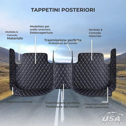 ShieldMats® Tappetini e rivestimenti resistenti e universali per auto, SUV e furgoni. (Kit completo anteriore e posteriore)