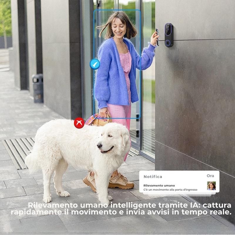 Videocamera wireless per campanello da 1080p
