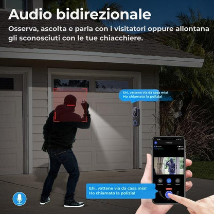 Videocamera wireless per campanello da 1080p
